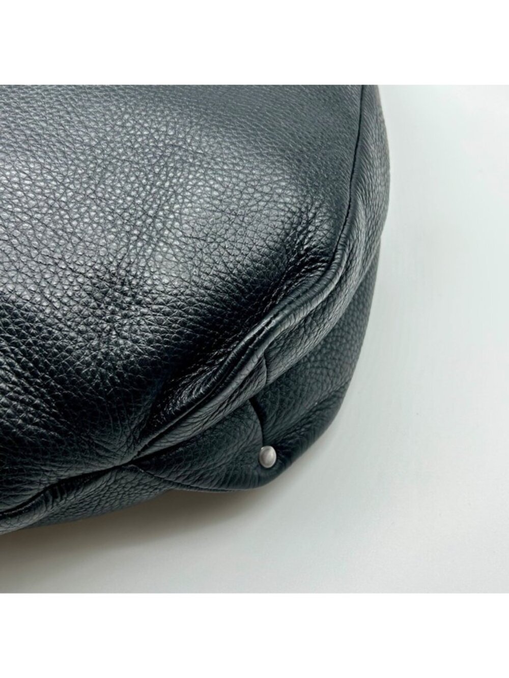 Kenneth Cole Black Pebbled Leather Slouch Hobo Bag - Picture 8 of 11